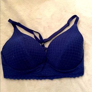 Blue lace bralette